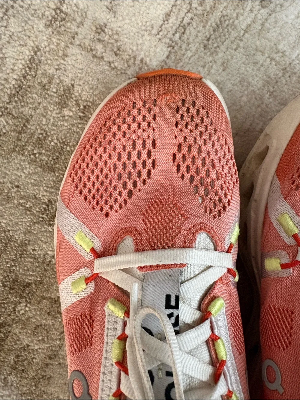 On Running Womens Cloudeclipse Flame/Ivory Orange Athletic Running Shoes